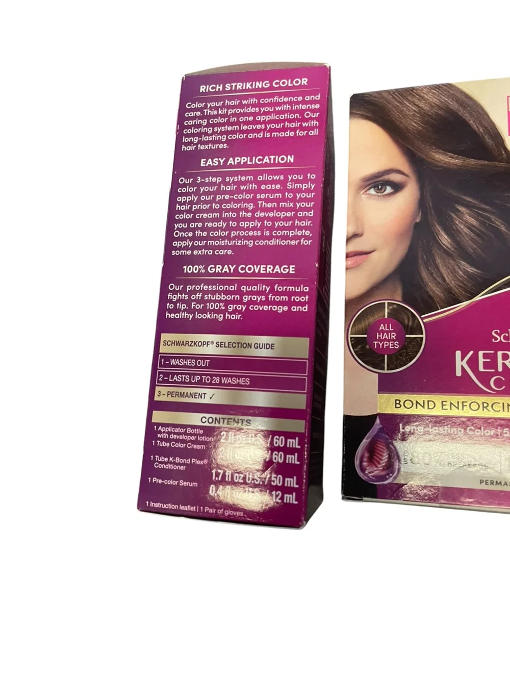 Keratin Hair Dye — Delicate Praline (Pink-Toned Brown) 2pack